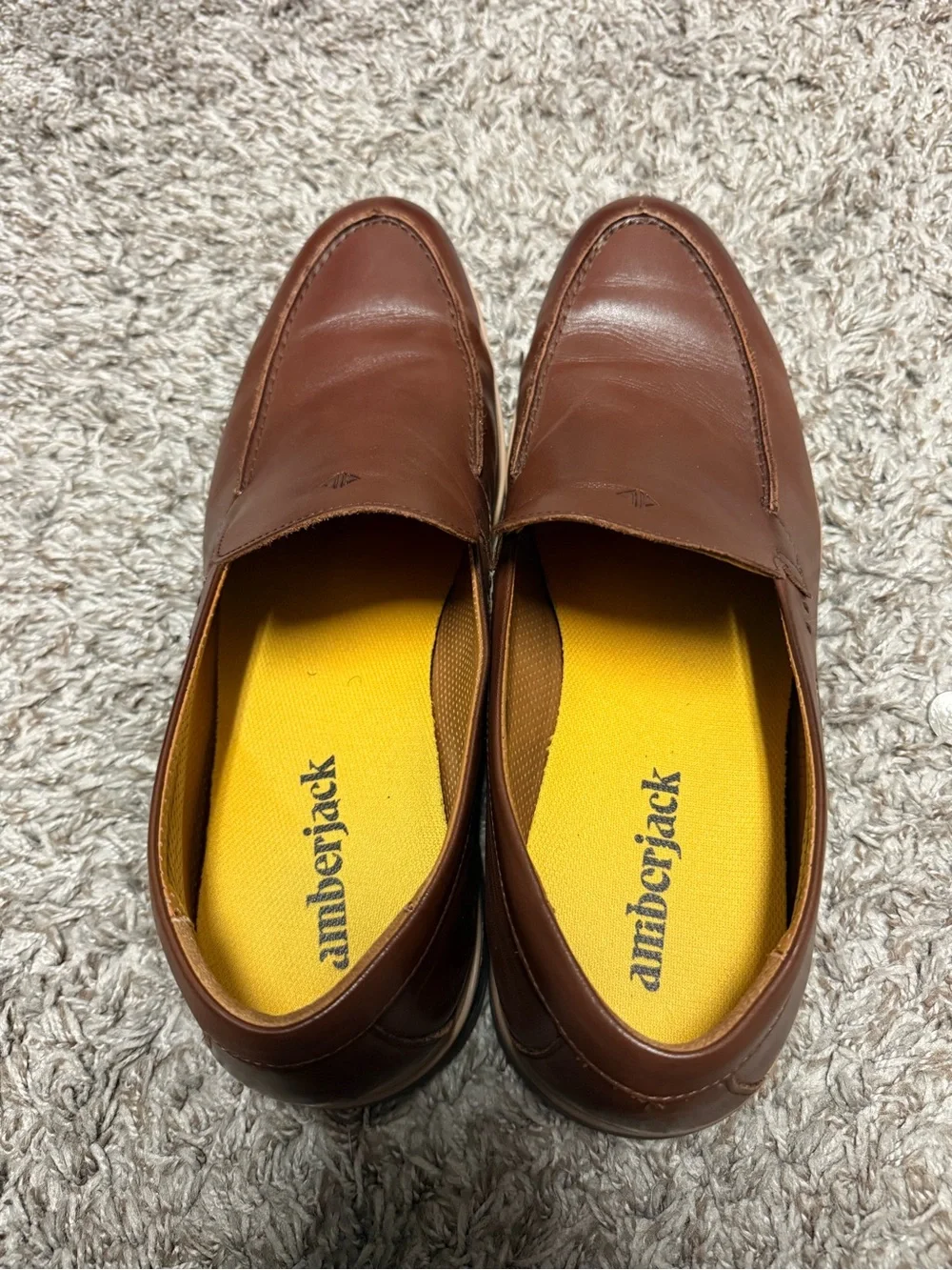 Amberjack Men’s Brown Leather Slip-On Loafers